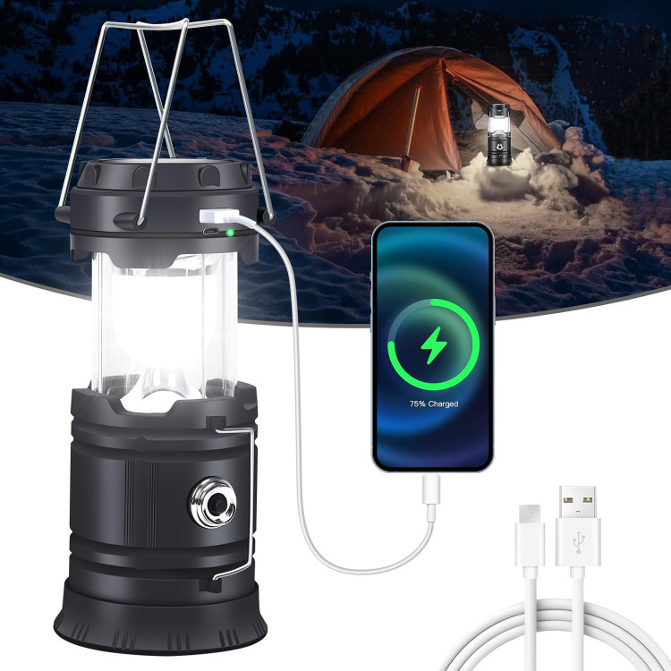 چراغ فانوسی خورشیدی مدل 5800 با پاور بانک کد ۱۱۲۰