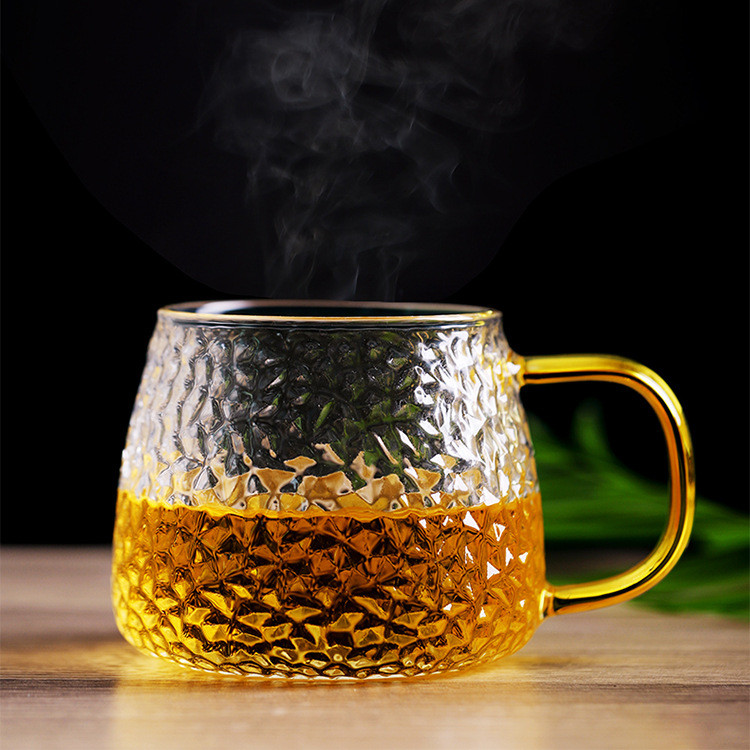 ماگ پیرکس برفی دسته طلایی کد 1107