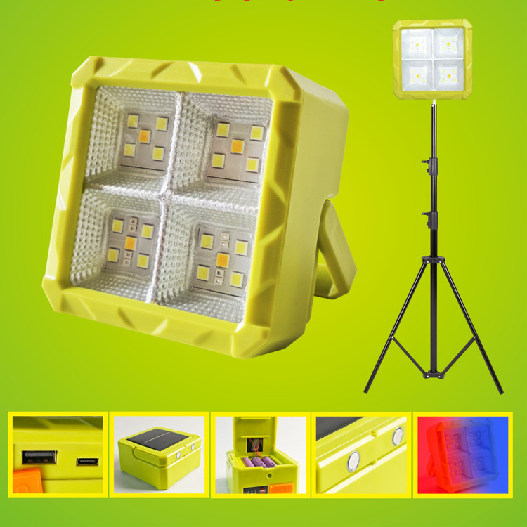 چراغ کمپینگ شارژی خورشیدی LEDچهار پنل
