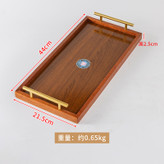 سینی چوبی ژاپنی دسته فلزی مستطیلی کد 1145