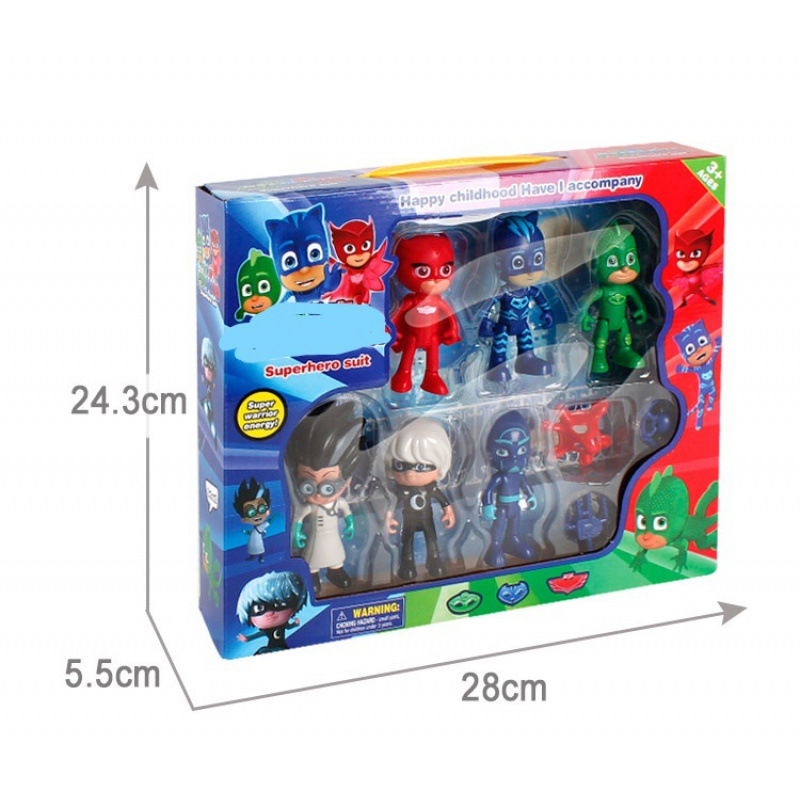 ست فیگور گروه شب نقاب ۶ عددی PJ masks