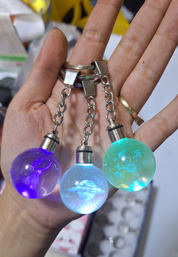 جا کلیدی گوی کریستال سه بعدی LED