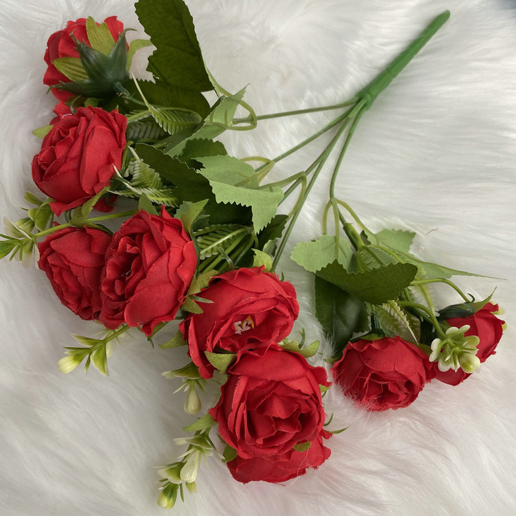 دسته گل پیونی ۷ شاخه قابل شستشو