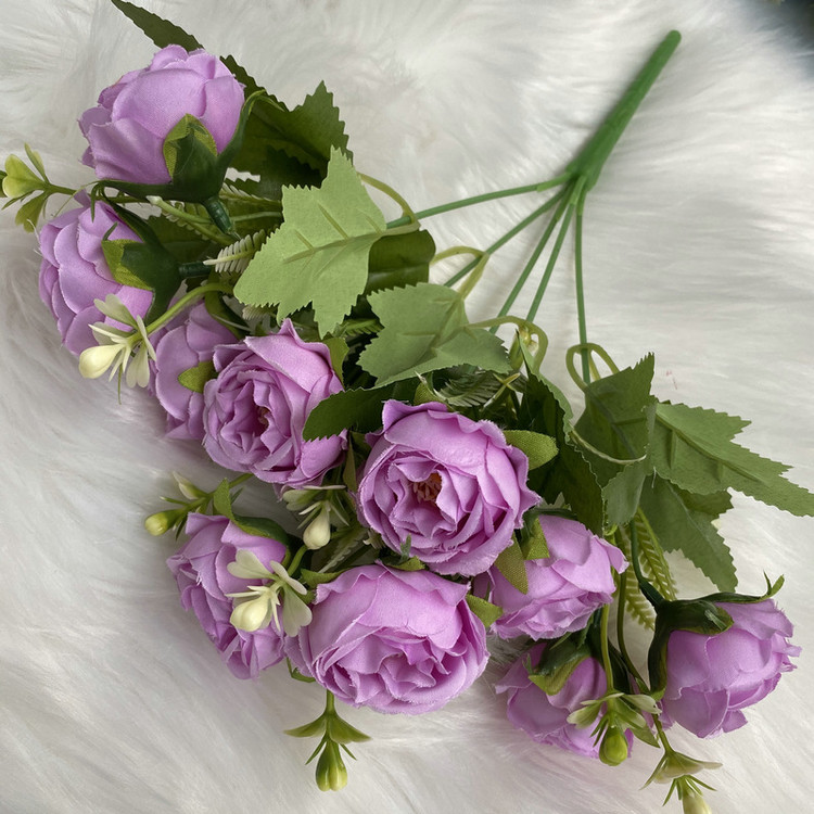 دسته گل پیونی ۷ شاخه قابل شستشو