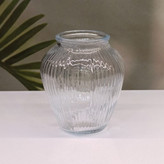 گلدان شیشه ای شیاردار دکوراتیو