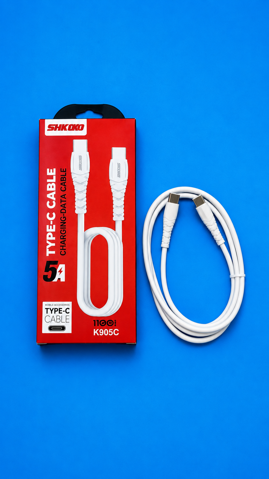کابل شارژ و دیتا SHKOKO مدل K905C تایپ C فست شارژ 5 آمپر 1.1 متری