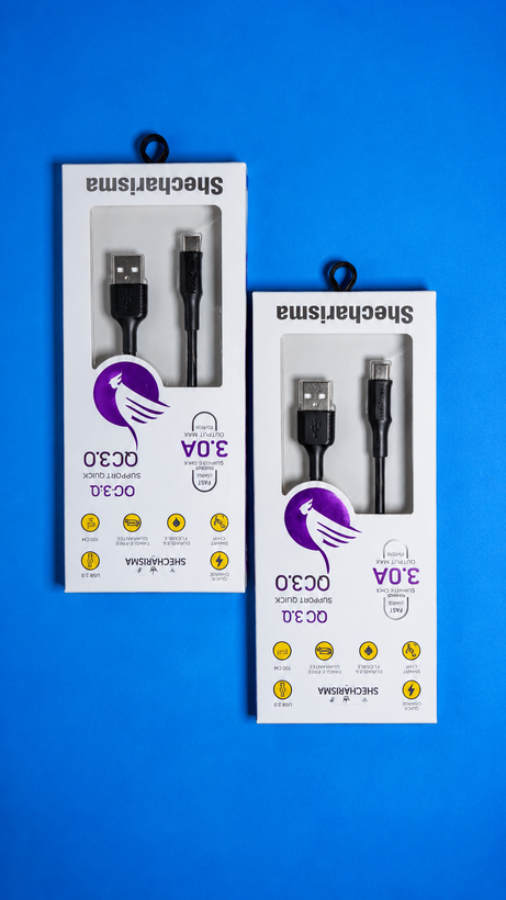 کابل شارژ و دیتا Type-C مدل QC3.0 با توان 3 آمپر، فست شارژ