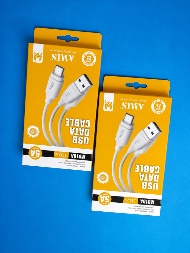 کابل شارژ و دیتا AMIS مدل M010A Micro USB فست شارژ 6 آمپر
