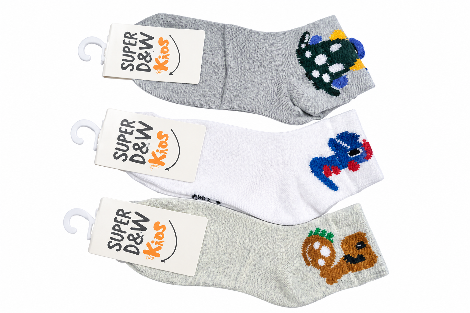 جوراب بچه گانه سایز ۱ تا ۴ سال super D&W kids وارداتی