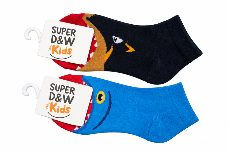 جوراب بچه گانه سایز ۸ تا ۱۲ سال super D&W kids وارداتی
