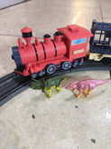اسباببازی قطار ریلی ۲۰ تکه AMUSIVE NEW GAMES مدل Train to Happiness باتریخور و چراغدار