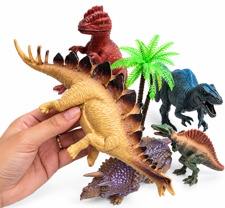 ست فیگور دایناسور و حیوانات ماقبل تاریخ چندتکه مدل Dino World