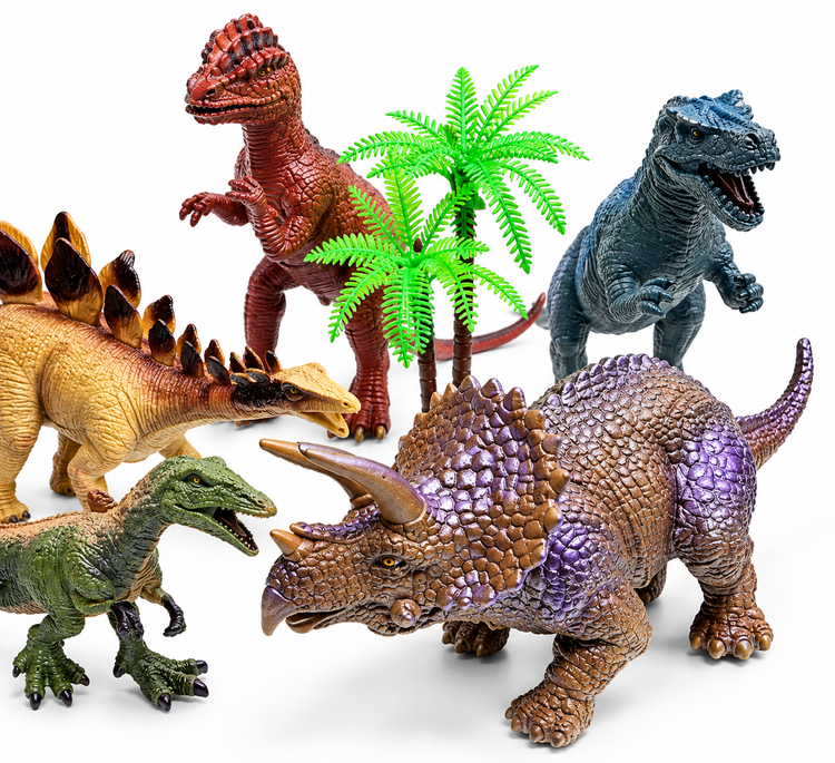 ست فیگور دایناسور و حیوانات ماقبل تاریخ چندتکه مدل Dino World