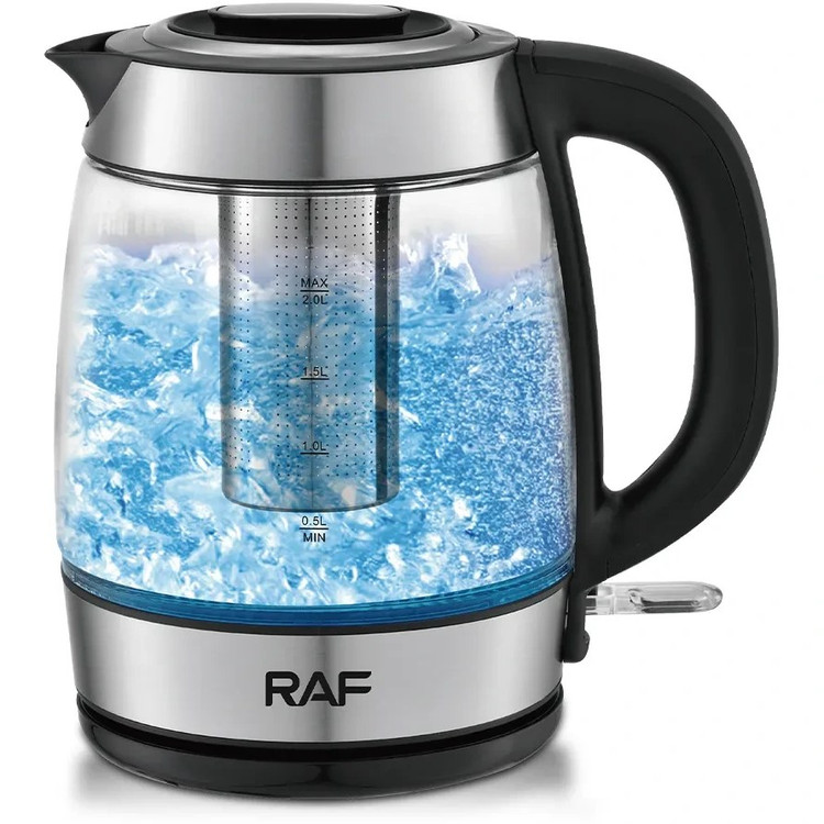 کتری برقی شیشهای RAF مدل R.7889 ظرفیت ۲.۲ لیتر